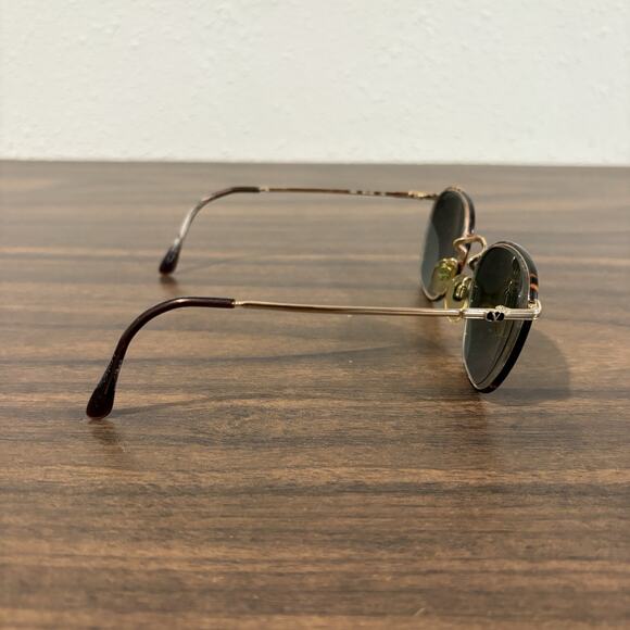 Vintage Valentino Sunglasses Gold Tortoise Italy Frames Only 50-20-135 Round - Picture 3 of 10